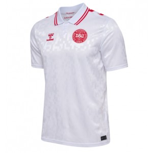 Tanska Jalkapallovaatteet Vieraspaita EM-Kisat 2024 Lyhythihainen